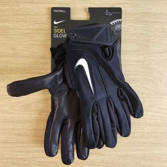 Nike Sideline Football Gloves Superbad Unisex Small S Black White Sheep Leather - Picture 1 of 10
